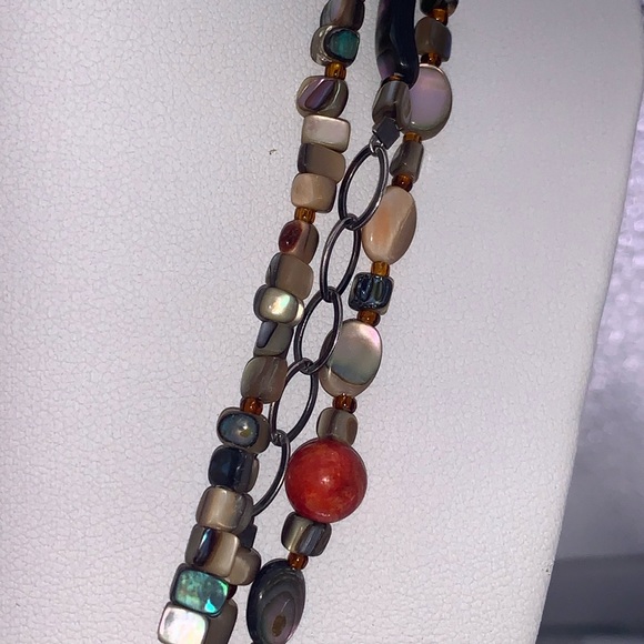 Silpada Vintage Sterling & Coral, Abalone & Shell *FIESTA FUN Necklace - Picture 3 of 14
